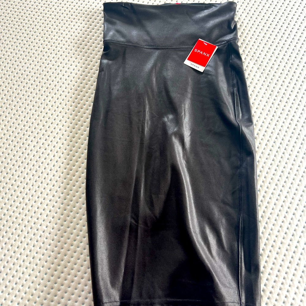 Spanx Faux Leather Pencil Skirt